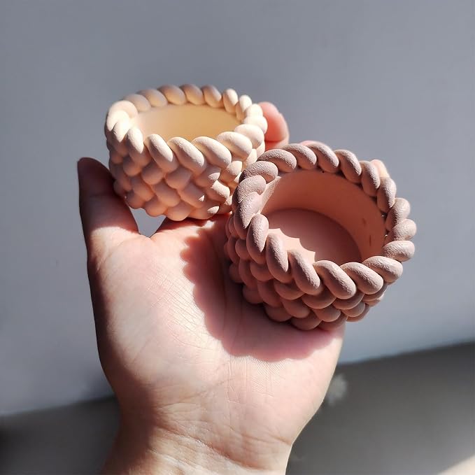 Wehous 2PCS Knot Shape Tealight Holder Mold, Unique 3D Candle Holder Silicone - Image 5