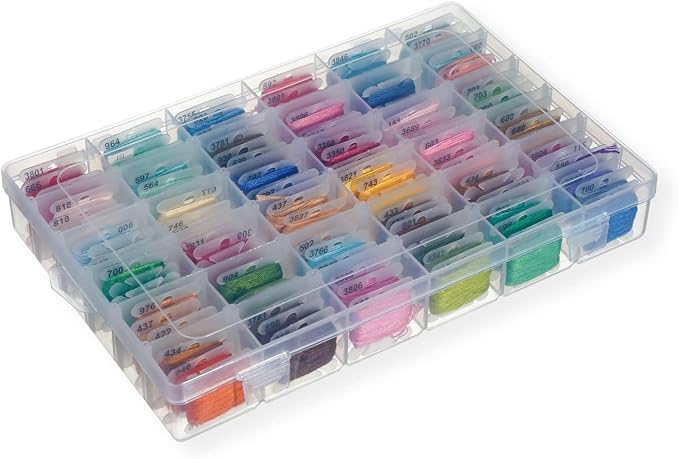 2 Pack 24 Grids Plastic Small Crafts Storage Boxes - Image 4