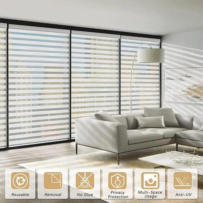 Qualsen Privacy Window Film, Frosted Windows Privacy Film, Frosting Cling - Image 5