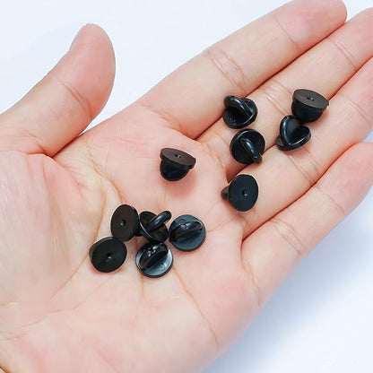 400pcs PVC Rubber Pin Backs Heliltd Butterfly Clutch Pins Backing Keepers - Image 3