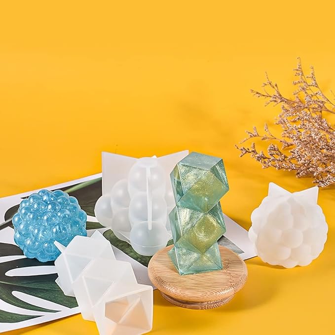 10 Pcs Geometric Candle Mold, Unique Candle Molds - Image 5