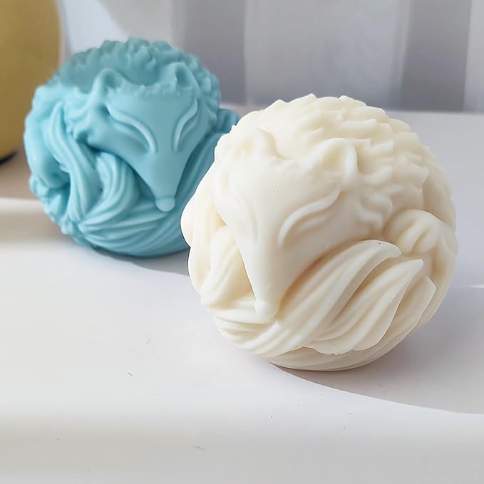 Fox Fox Candle Animal Wolf 3D Animal Candle Silicone Mold - Image 3