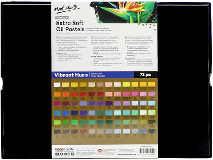 Mont Marte Extra Soft Oil Pastels 72pc, Vibrant and Buttery, Versatile Art - Image 7