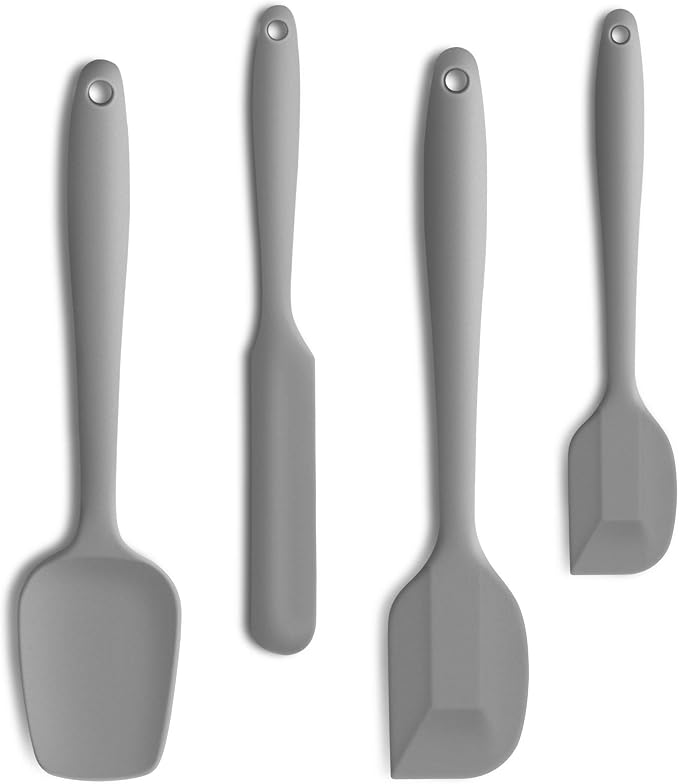 4 Piece Silicone Spatula Set, Flexible Heat Resistant Non-scratch Baking by JXWING