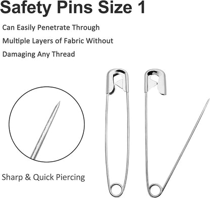 200 PCS 1.1 Inch Heavy Duty Silver Metal Sewing Pins - Image 4