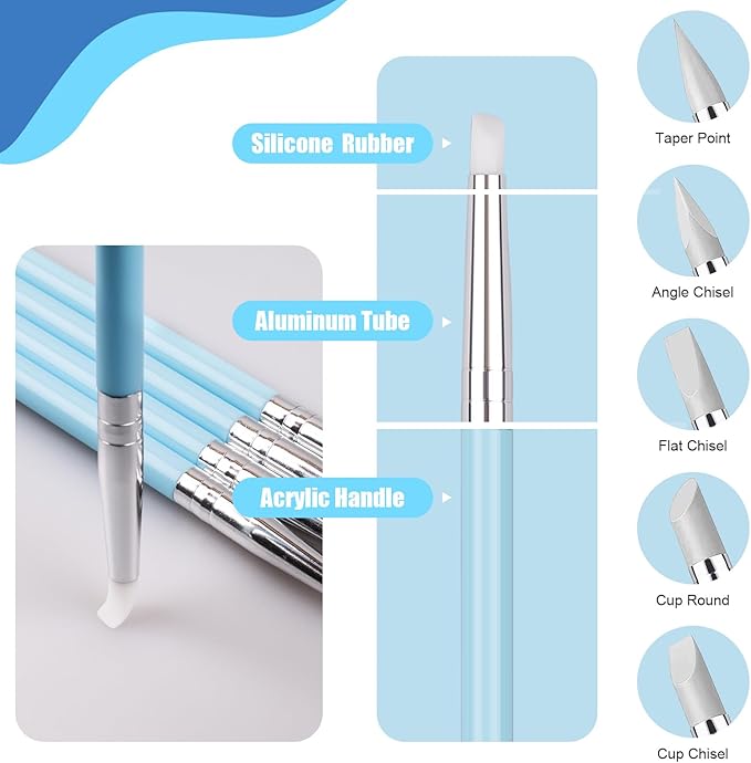 Dotting Tools, Silicone Clay Sculpting Tool, Ceramic Clay Ball Stylus Dot - Image 4
