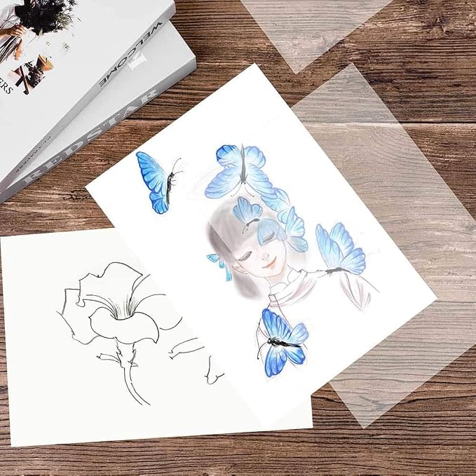 Vellum Paper, Cridoz 50 Sheets Vellum Transparent Paper 8.5 x 11 Inches - Image 6