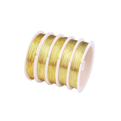 Gold Copper Wire 0.5mm Bead Cord - Image 3
