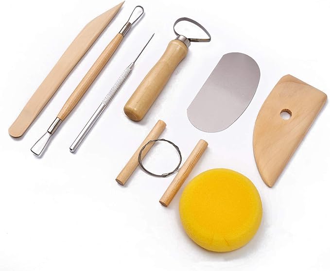 S & E TEACHER'S EDITION 8 Pcs Pottery & Clay Sculpting Tools, Double-Sided - Image 2
