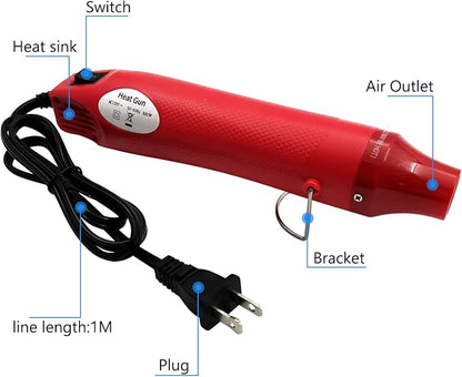 Heat Gun, Mini Hot Air Gun for DIY Crafts Portable Heat Air Gun Tool for - Image 2