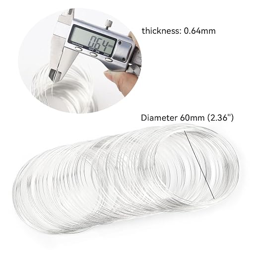 200 Loops Memory Steel Wire for Jewelry Making Supplies, 0.6mm Bangle Bracelet - Image 2