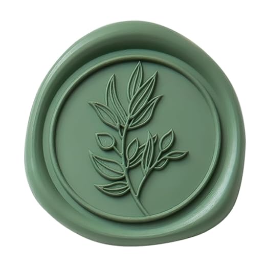 PONATIA Olive Green Wax Seal Stickers by ponatia