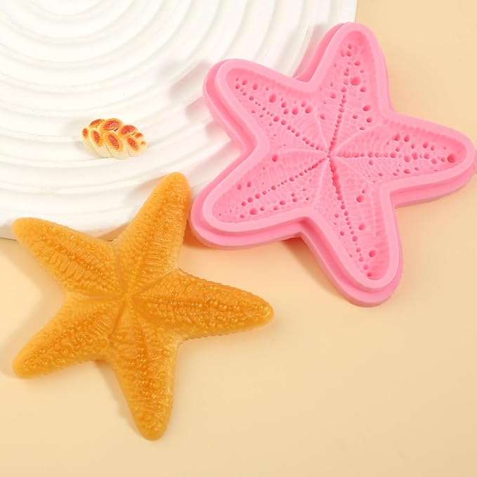 1Pcs Starfish Candy Fondant Mold, Cute Marine Life Chocolate Silicone Mold - Image 3