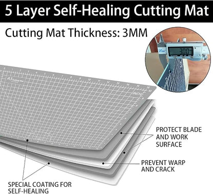 Headley Tools 18"x12" Thickened Self Healing Cutting Mat, A3 Rotary Cutting - Image 3
