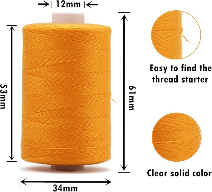 Simthread All Purposes Sewing Thread, 10 Spool Assorted Macaron Series 1000 - Image 4
