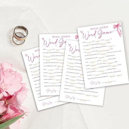Wedding Shower Games Cards, Bridal Shower Word Game, Bridal Shower Games 25 - Image 3