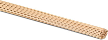 Wooden Dowel Rod, 1/8 Inch x 18 Inch Wood Dowels, Unfinished Hardwood Wooden by Woodpeckers
