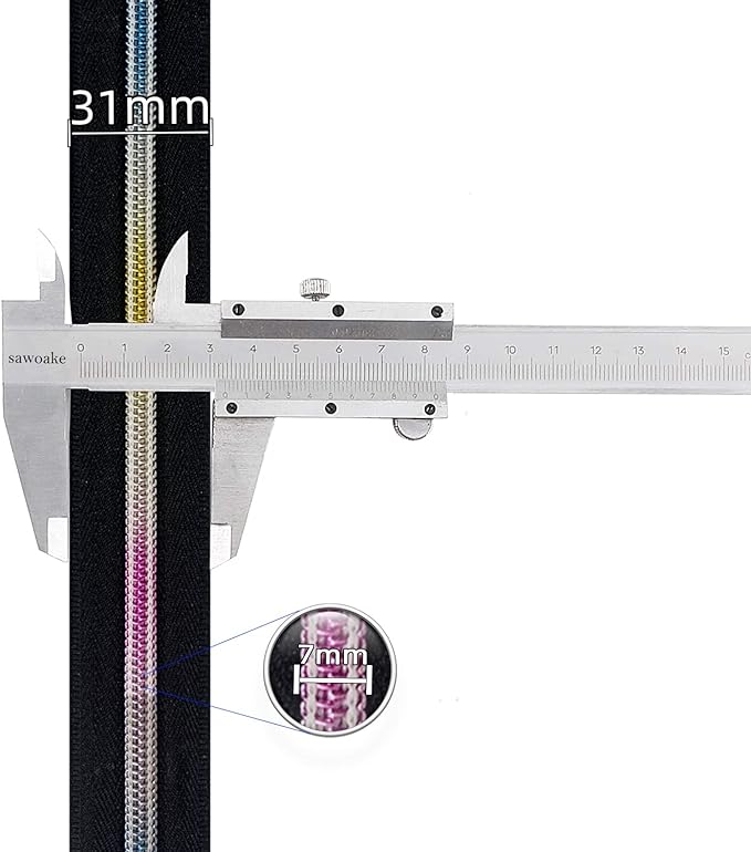 Sawoake 10 Yards Bulk Zipper, Replacement Sewing Zipper - Image 3