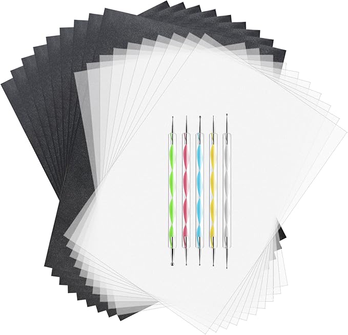 ASTARON 150 Sheets Black Carbon Copy Paper and Tracing Paper by ASTARON