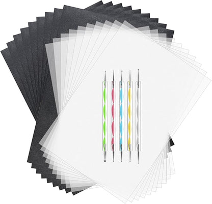ASTARON 150 Sheets Black Carbon Copy Paper and Tracing Paper by ASTARON