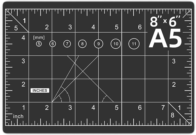 DIYSELF Cutting Mat 8in×6in, Self Healing Cutting Mat, A5 Rotary Cutting Mats by DIYSELF