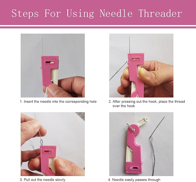 Automatic Needle Threader, Girlsvorlsvi 3PCS Hand Sewing Tools - Image 3