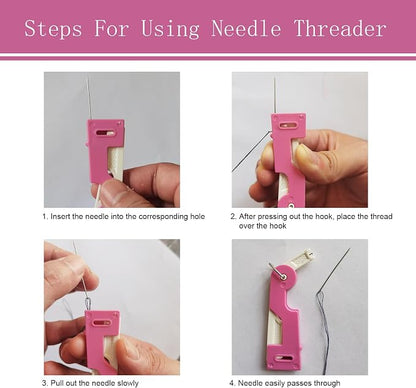 Automatic Needle Threader, Girlsvorlsvi 3PCS Hand Sewing Tools - Image 3