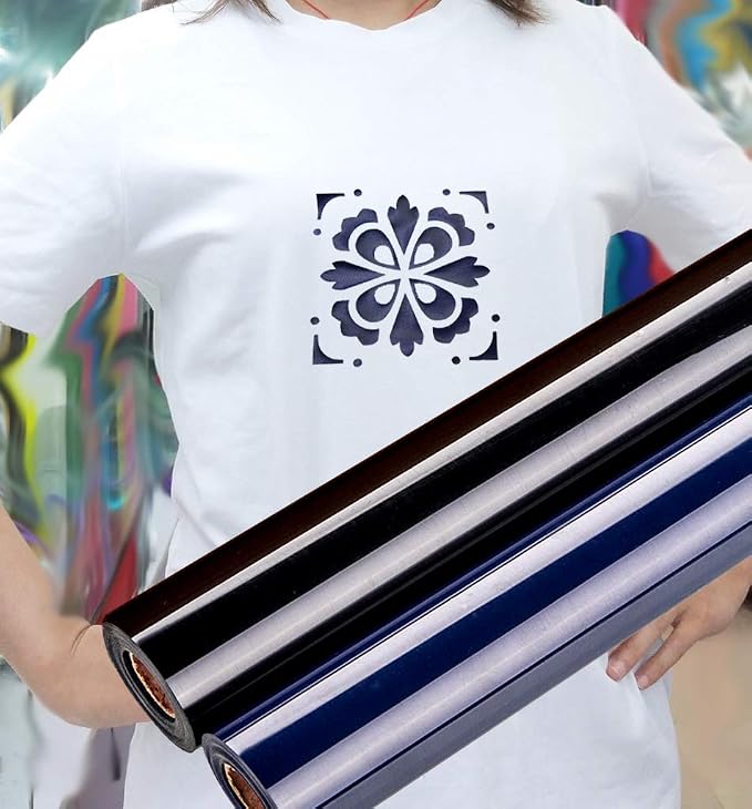 guangyintong Heat Transfer Vinyl Navy Blue HTV Rolls, Matte Surface HTV Vinyl - Image 6