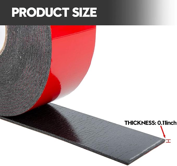 Double Sided Foam Tape 2.36In x 33FT 2 Pack, Mounting Tape Heavy Duty, Strong - Image 2