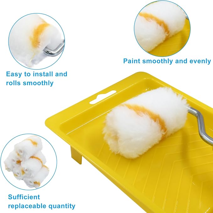 Litoexpe 2 Inch Paint Roller, Mini Paint Roller Kit, Touch Up Small Paint Roller - Image 3