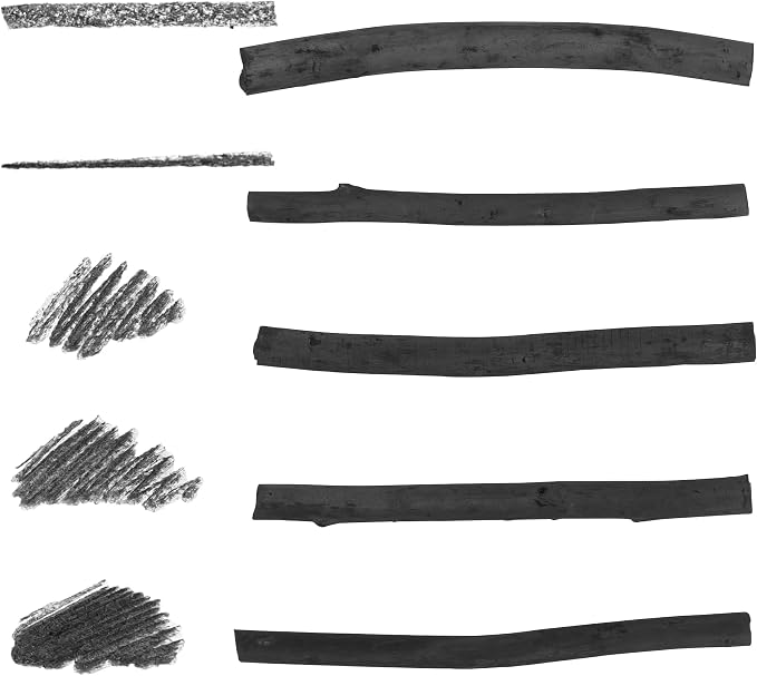 Pacific Arc 2 Pack Large Vine Charcoal Stick 5/Pkg, Thick Willow Charcoal - Image 4