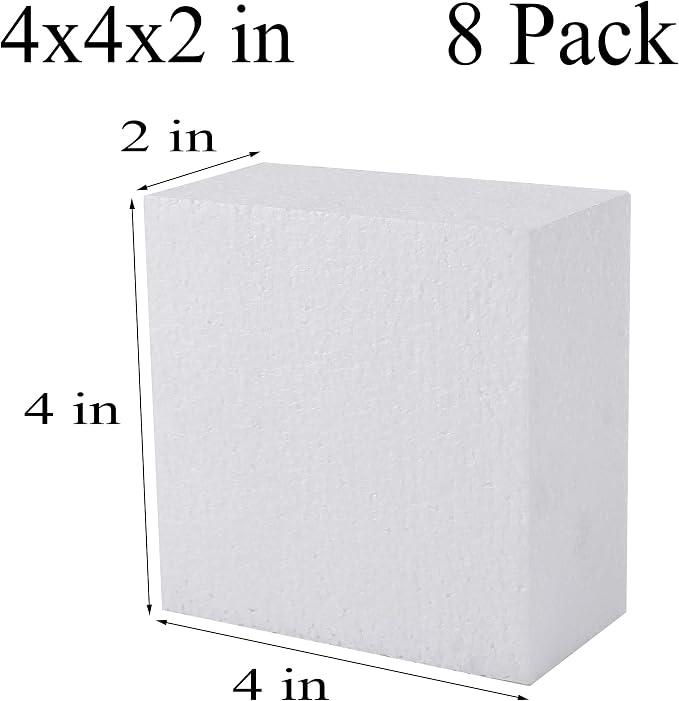 AMZQNART 8 Pack Crafts Foam Blocks, Flower Arrangements, School and Home DIY. - Image 2