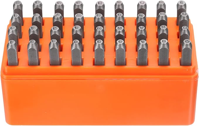 HARFINGTON 36pcs Metal Stamping Kit 1/16" Steel Uppercase Letter and Number by HARFINGTON