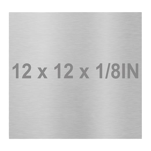 6061 T651 Aluminum Sheet Metal 12 x 12 x 1/8 Inch Flat Plain Aluminum Plate by Lswteiz