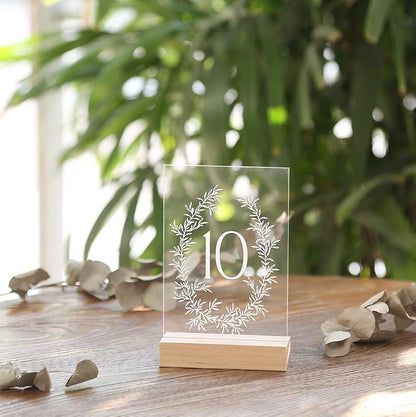 UNIQOOO 20 Pack 4" Wood Stands for Wedding Acrylic Sign, Wood Table Number - Image 4