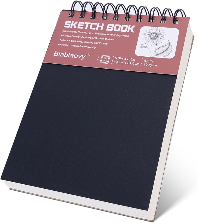 Sketch Book, 5.5" x 8.5" Sketchbook by Blablaovy