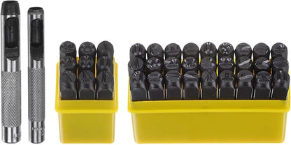 HARFINGTON 36pcs Metal Stamping Kit 5/16" Steel Letter Punch Press Tool by HARFINGTON