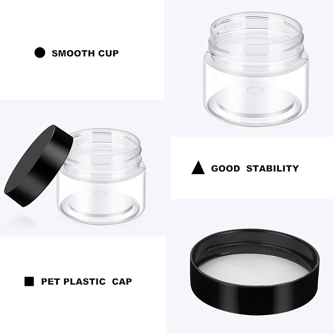 12 Pack 7 oz Plastic Container Jars - Image 2