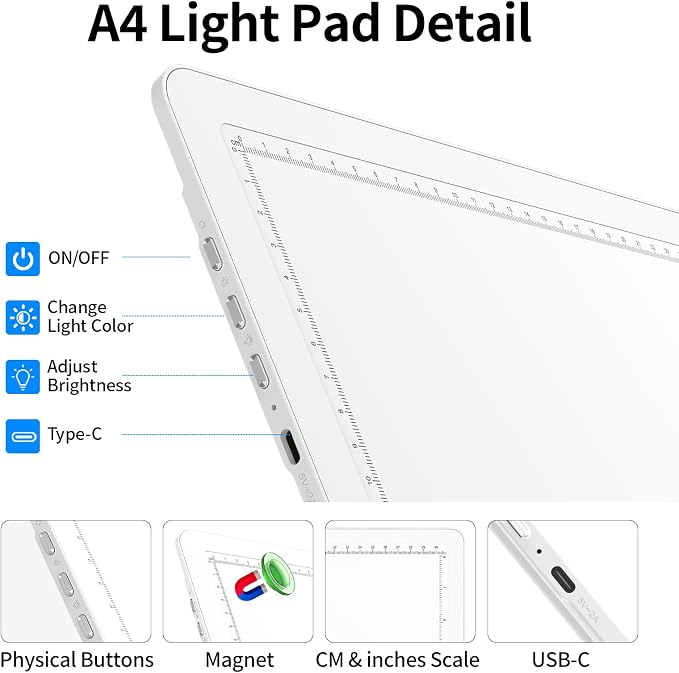 TOHETO Rechargeable A4 Light Board - Image 7