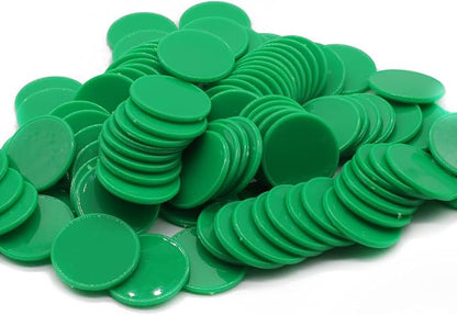 Set of 100 Opaque Plastic Learning Counters Mini Poker Chips Game Tokens by HAKITAROOM