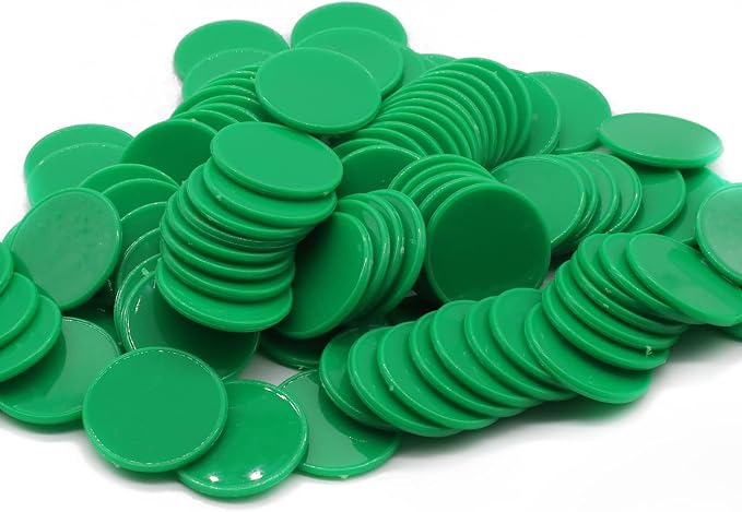 Set of 100 Opaque Plastic Learning Counters Mini Poker Chips Game Tokens by HAKITAROOM