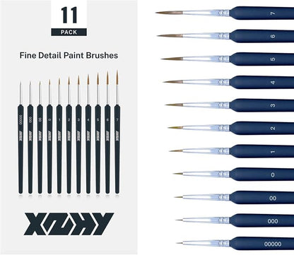 11Pcs Fine Detail Paint Brushes Set Fine Tip Paint Brush Miniature Mini Paints - Image 9