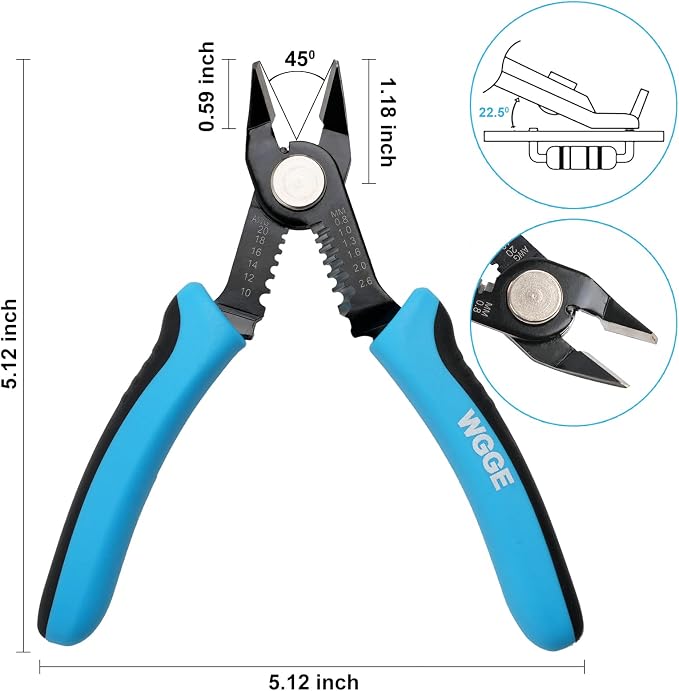 WGGE Wire Cutters Precision Flush Pliers - Image 4