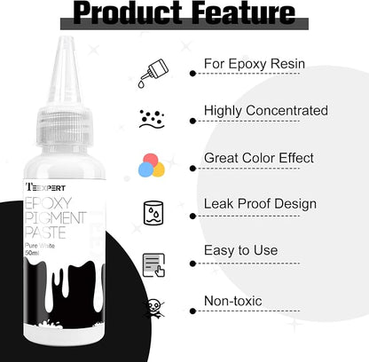 Teexpert Pigment Paste for Epoxy Resin: 3.38oz/100ml Ultra Highly Concentrated - Image 8