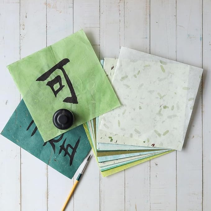 50 Sheets 6 x 6 Inches Natural Fiber Mulberry paper Sheets Square Origami Paper - Image 6