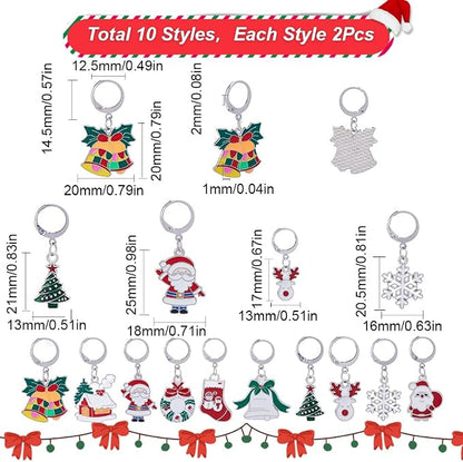 SUNNYCLUE 1 Box 20pcs Christmas Stitch Markers Knitting Crochet Knitting - Image 2