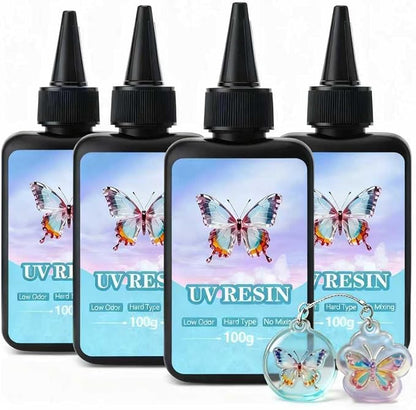 EKACO UV Resin, 400g UV Epoxy Resin Type Fast Curing Premixed Low Odor Super by EKACO