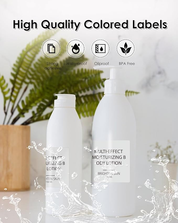 iEager White Square Thermal Label Stickers, 500 Sheets/Roll - Image 3