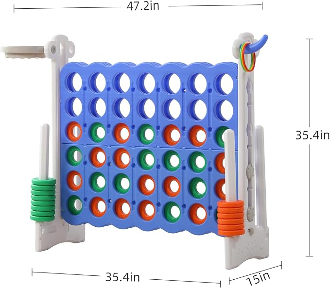 UNICOO® Height Adjustable Jumbo 4-to-Score Game, 4 in A Row Game - Image 7