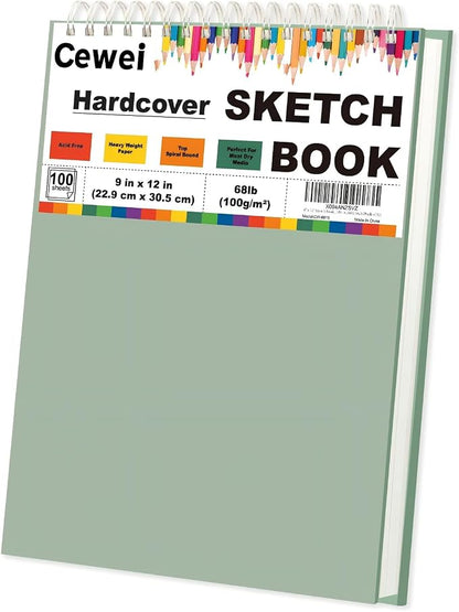Sketch Pad 9x12 Inch, 1 Pack-100 Sheets Spiral Drawing Paper - Image 8